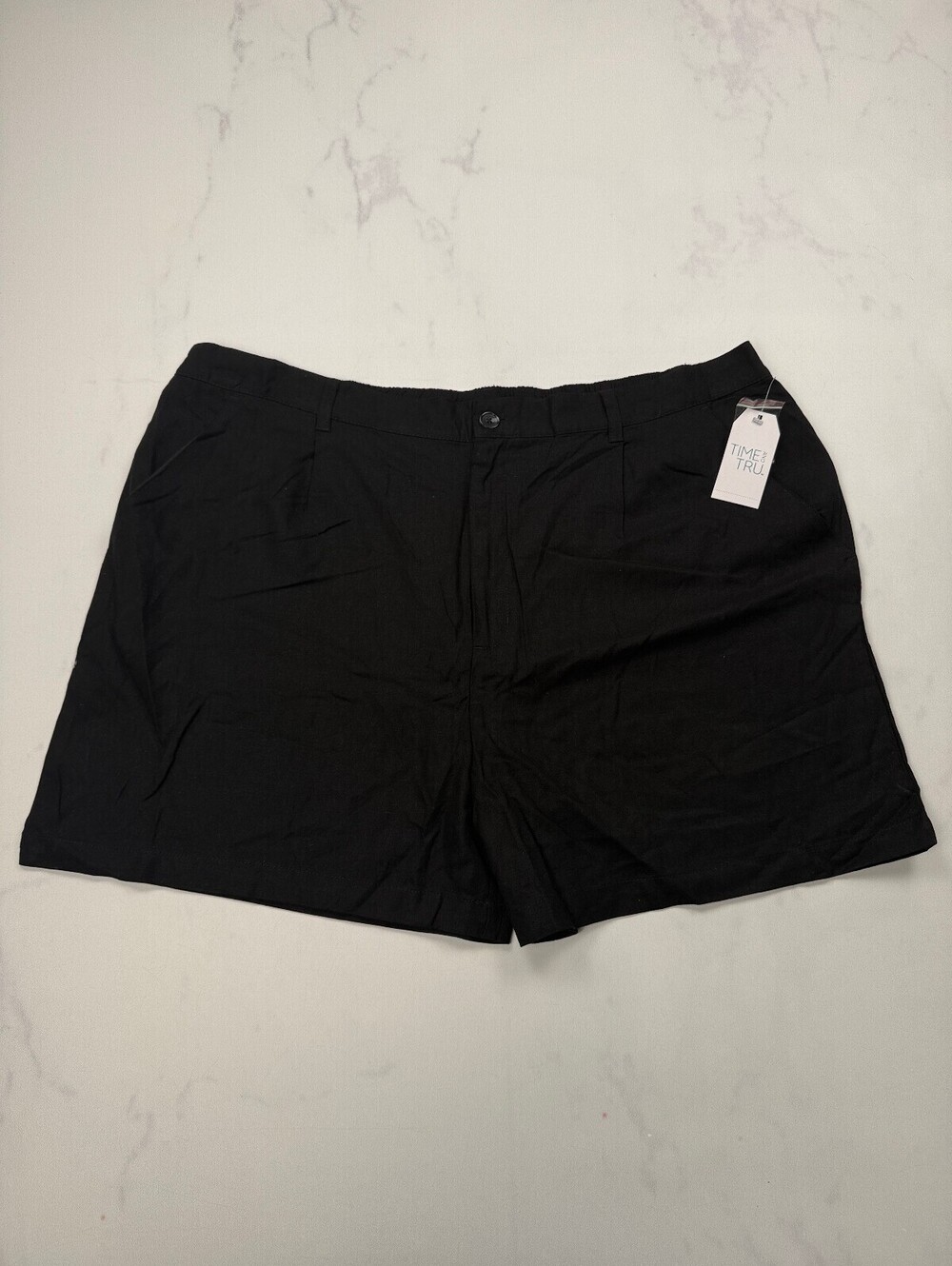 Time And Tru Shorts Shorts Black Modern Classic Style - Womens XXXL